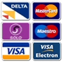 We accept credit cards and cheques (U.K. banks only).