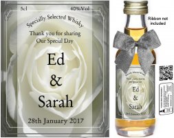 Personalised Alcohol Miniatures | Wedding Favour Label 02