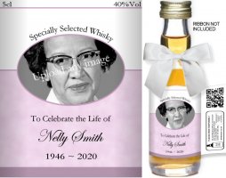 Personalised Alcohol Miniatures | Funeral Label: 02