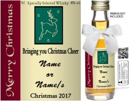 Personalised Alcoholic Miniatures | Christmas Label 04