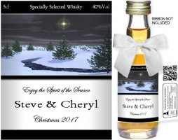 Personalised Alcoholic Miniatures | Christmas Label 06