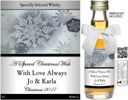 Personalised Alcohol Miniatures | Christmas Label 07