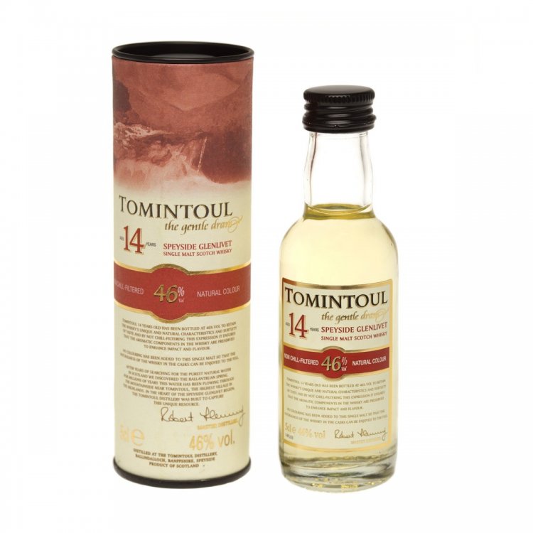 Tomintoul 14 yr Single Malt Scotch Miniature 5cl Bottle