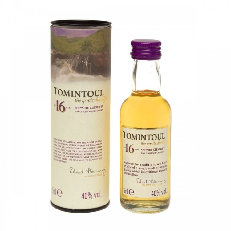 Tomintoul 16 yr Single Malt Scotch Miniature 5cl Bottle