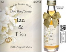 Personalised Alcohol Miniatures | Wedding Favour Label 04 Personalised Alcohol Miniatures | Wedding Favour Label 04
