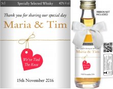 Personalised Alcohol Miniatures | Wedding Favour Label 20 Personalised Alcohol Miniatures | Wedding Favour Label 20