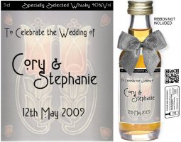 Personalised Alcohol Miniatures | Wedding Favour Label 36