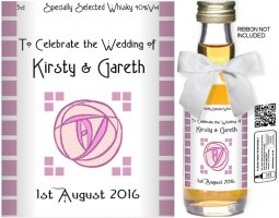 Personalised Alcohol Miniatures | Wedding Favour Label 40