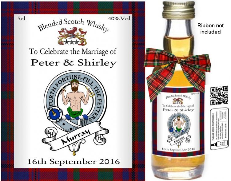 Personalised Alcohol Miniatures | Clan Crest Label 12