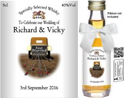 Personalised Alcohol Miniatures | Wedding Favour Label 29