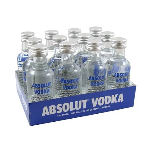 Absolut Blue Vodka Miniatures - 12 PACK Absolut Blue Vodka Miniatures - 12 PACK
